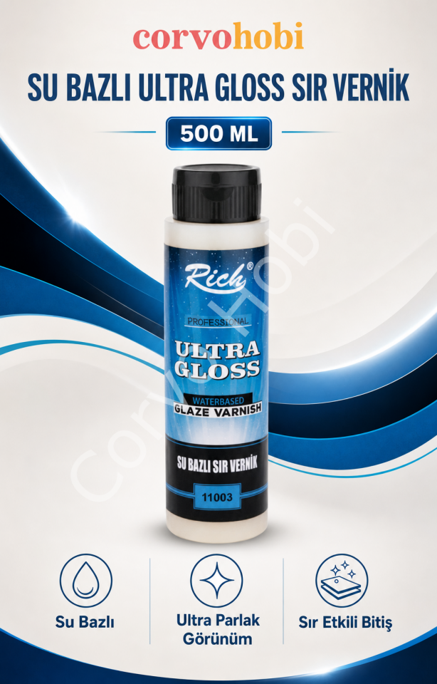 RİCH 500 CC SU BAZLI ULTRA GLOSS SIR VERNİK