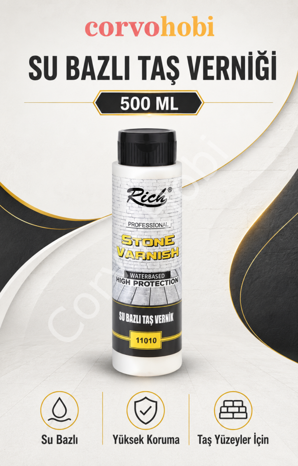 RİCH 500 CC SU BAZLI TAŞ VERNİK