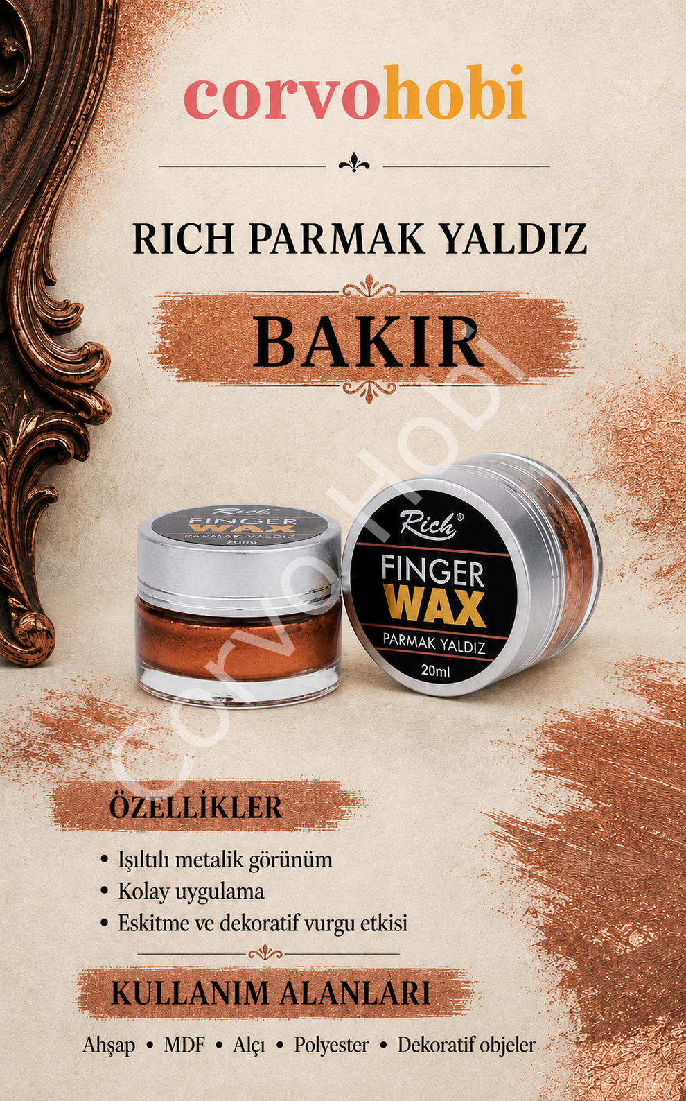 RİCH 20 CC PARMAK YALDIZ BAKIR