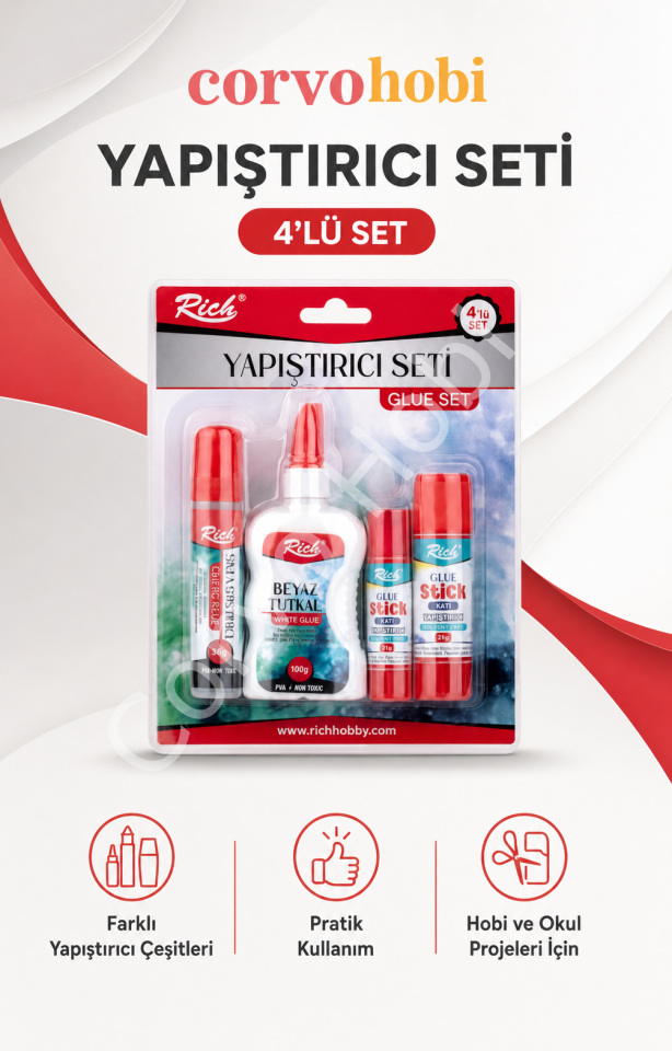 RİCH 4 LÜ YAPIŞTIRICI SETİ