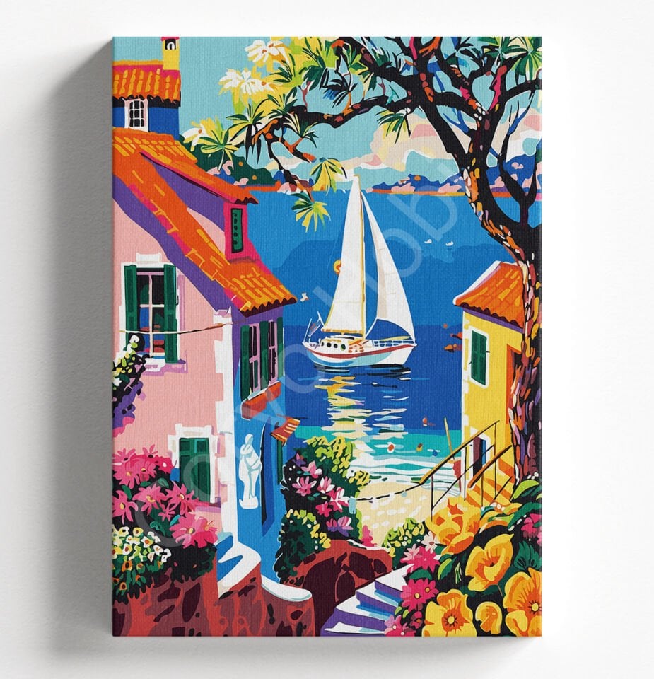 EVLER ARASI MANZARA - Sayılarla boyama hobi seti