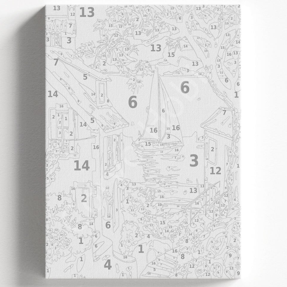 EVLER ARASI MANZARA - Sayılarla boyama hobi seti