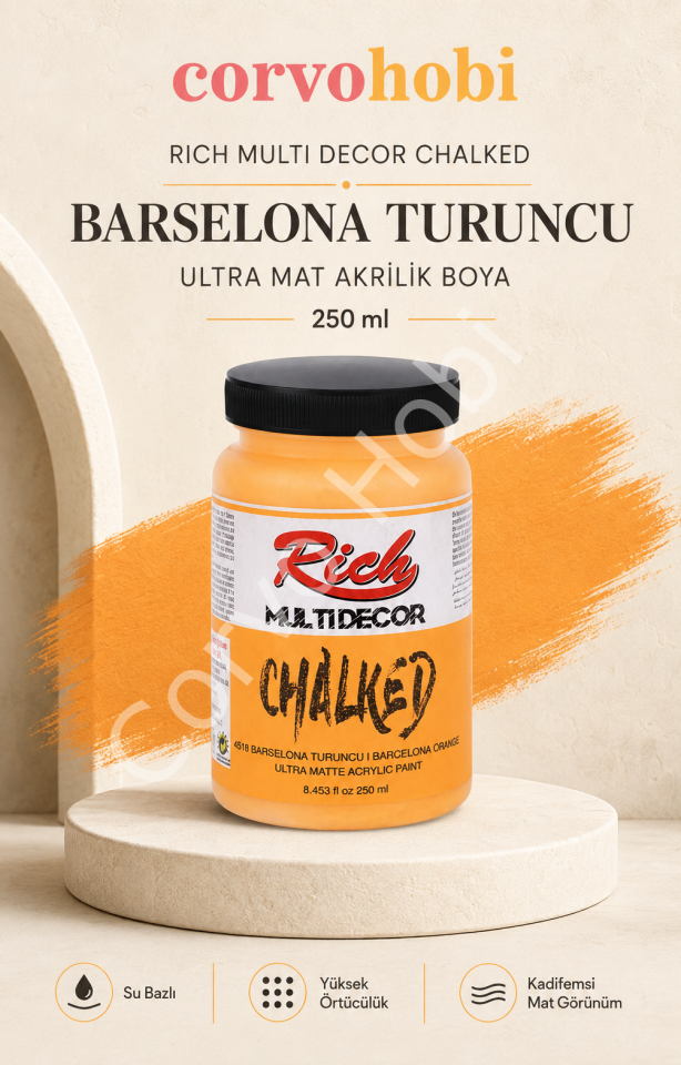 RİCH MULTİ DECOR CHALKED AKRİLİK 250 CC BARSELONA TURUNCU