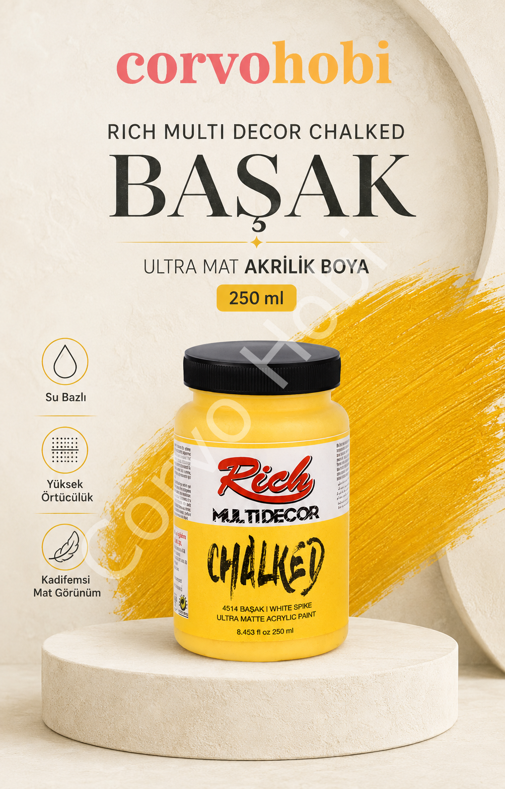 RİCH MULTİ DECOR CHALKED AKRİLİK 250 CC BAŞAK