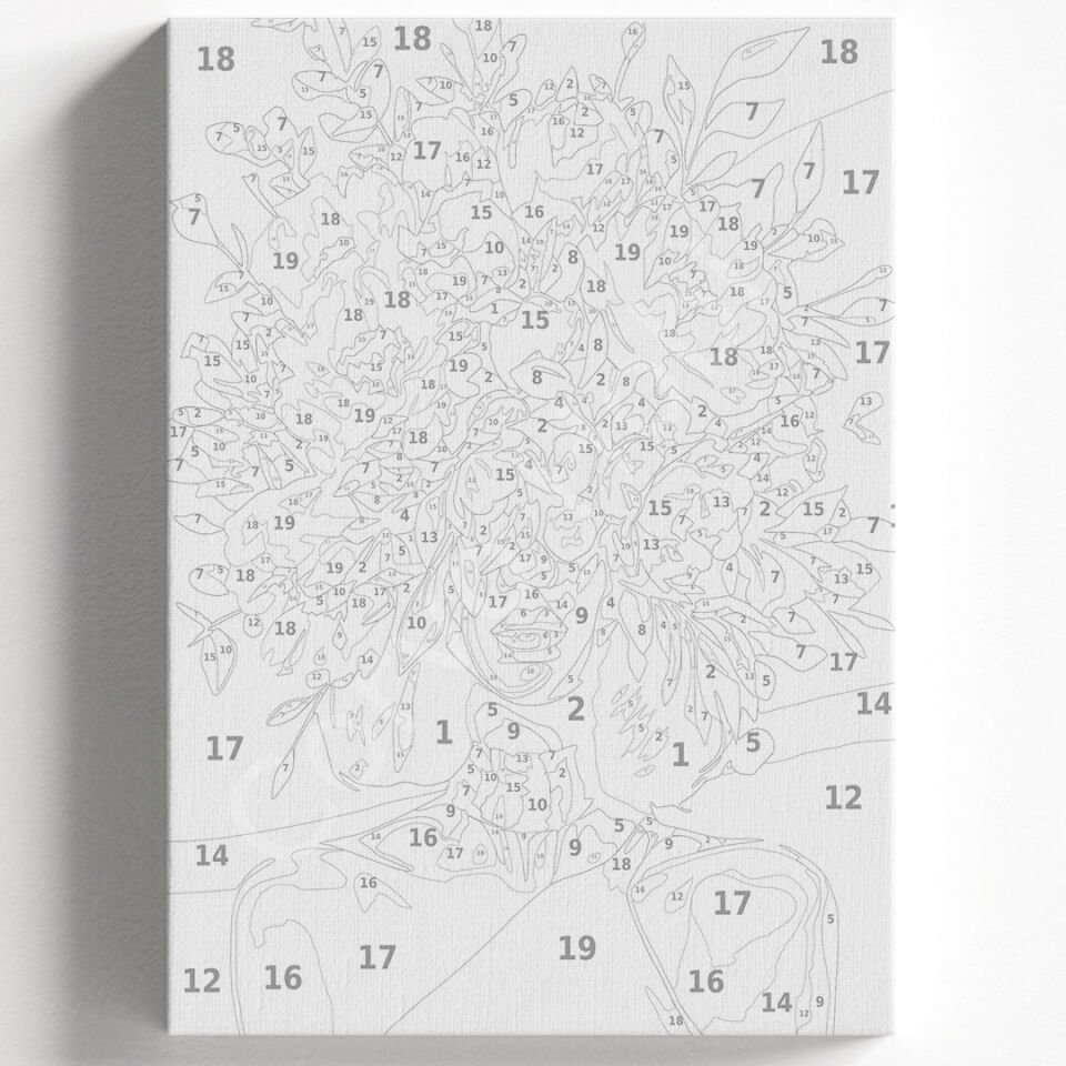 GOLD ÇİÇEK KADIN - Sayılarla boyama seti