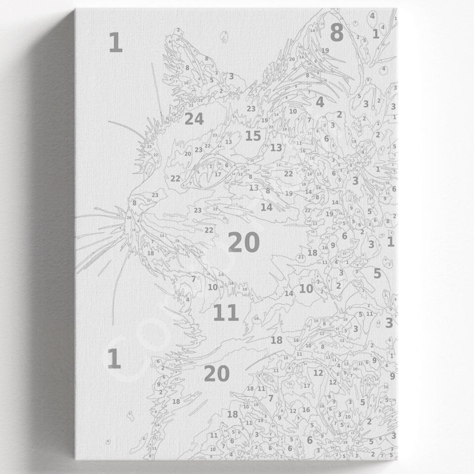 GOLDEN KEDİ - Sayıalar boyama seti