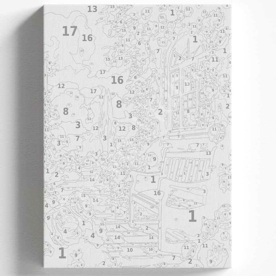 ÇİÇEKLER İÇERİSİNDE BANK Sayılarla boyama hobi seti