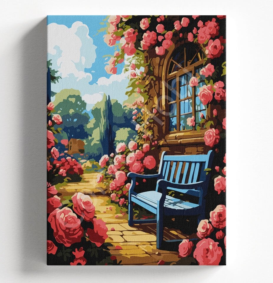 ÇİÇEKLER İÇERİSİNDE BANK Sayılarla boyama hobi seti