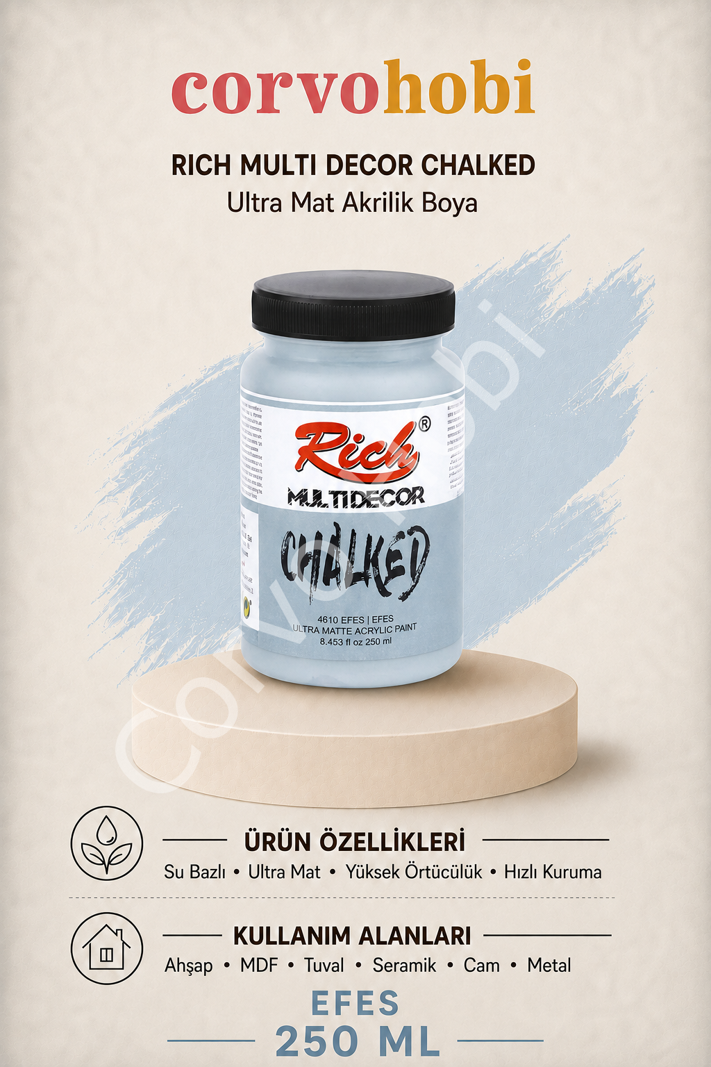 RİCH MULTİ DECOR CHALKED AKRİLİK 250 CC EFES
