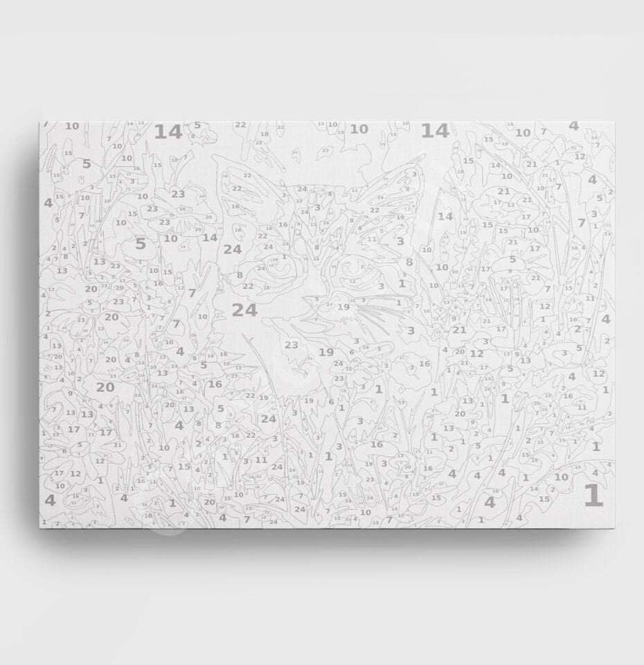 ÇİÇEKLİ TEKİR Sayılarla boyama hobi seti