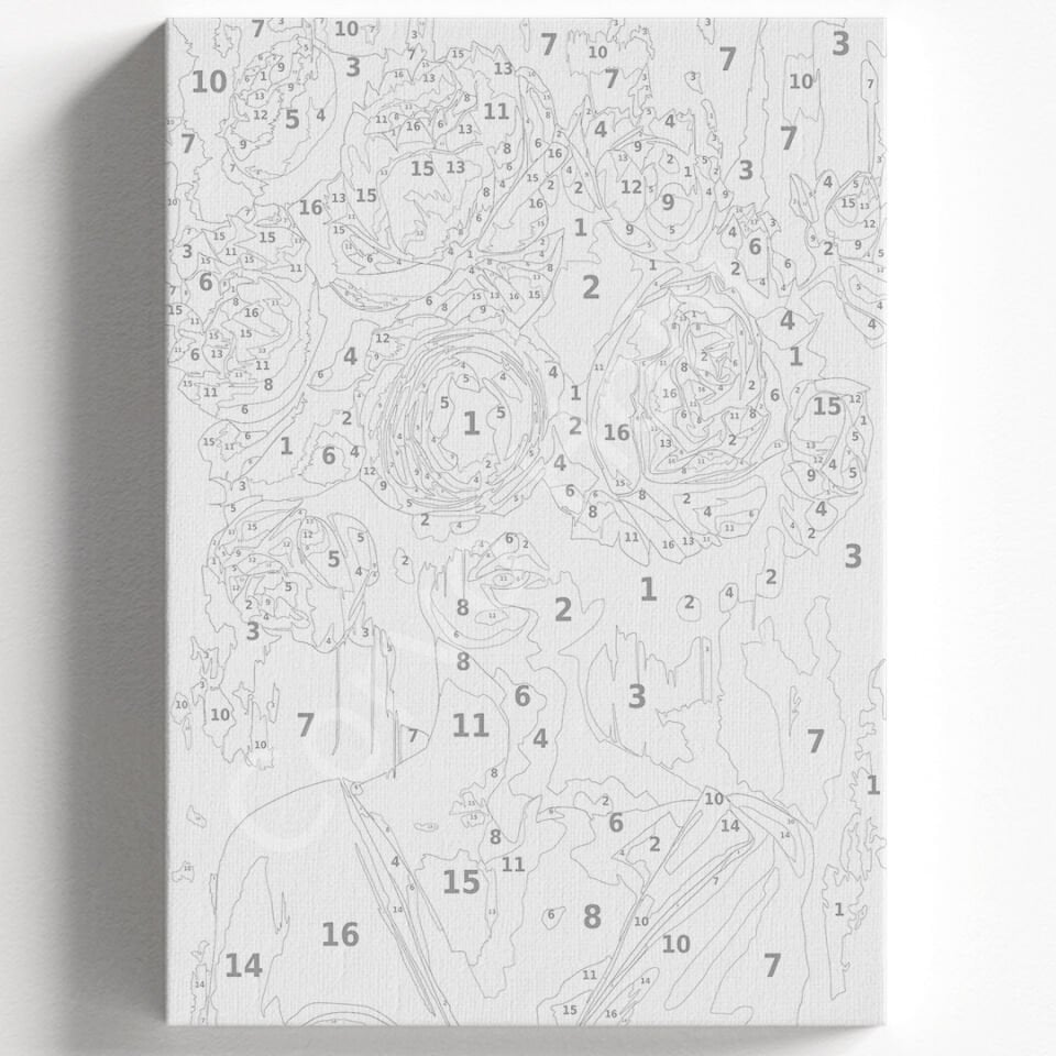 GÜL AÇAN KADIN Sayılarla boyama hobi seti