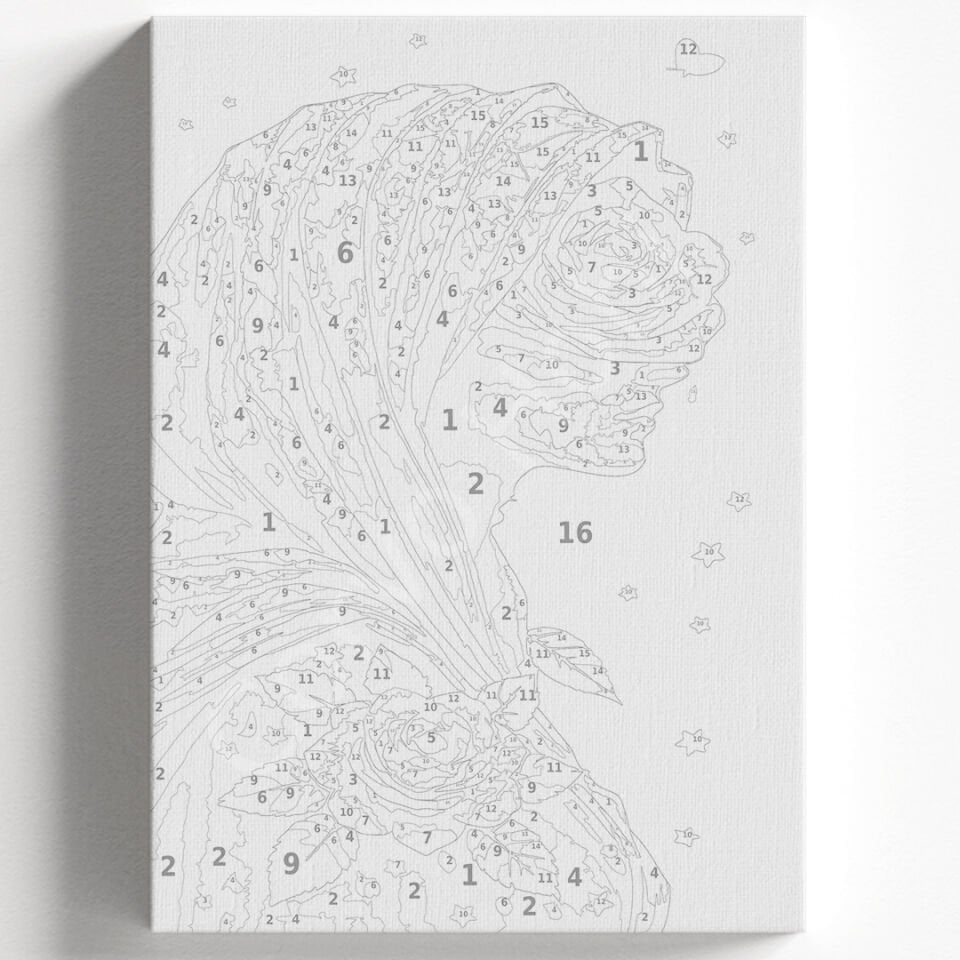 GÜL VE KADIN Sayılarla boyama hobi seti