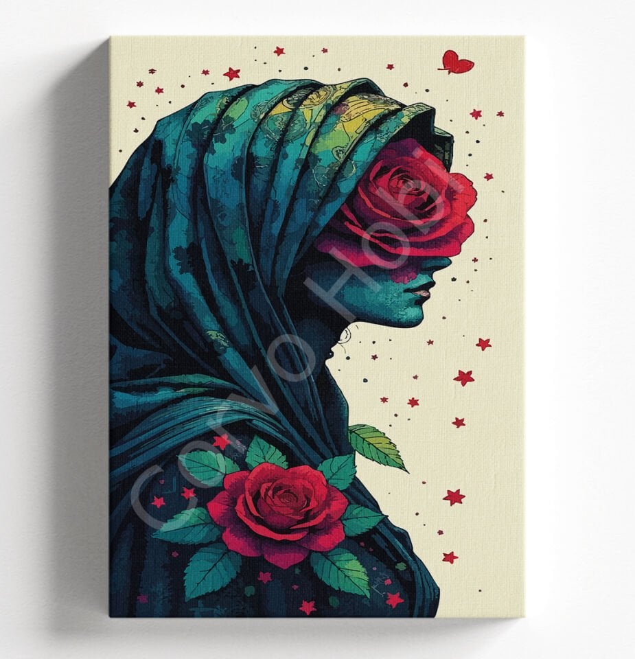 GÜL VE KADIN Sayılarla boyama hobi seti