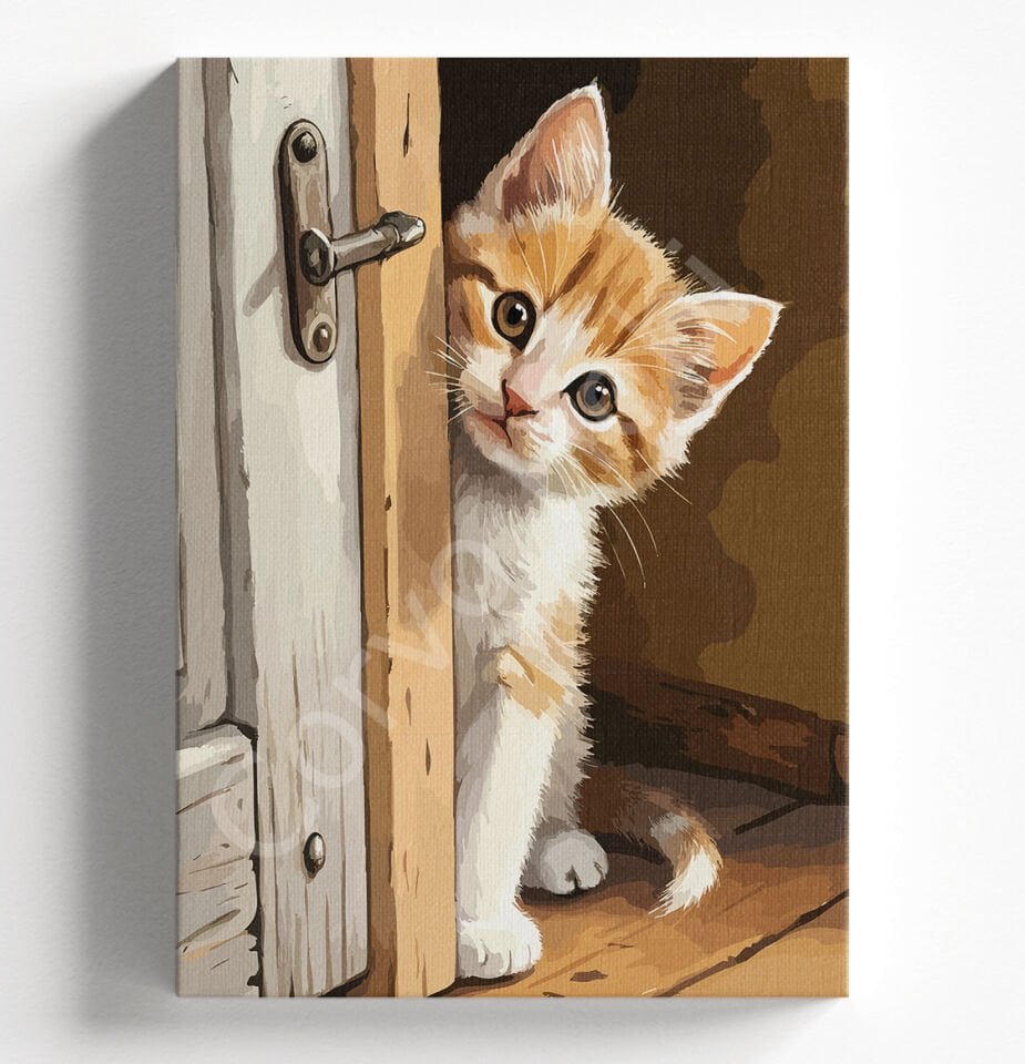 KAPI ARKASI KEDİ - SAYILARLA BOYAMA HOBİ SETİ