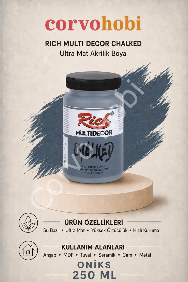 RİCH MULTİ DECOR CHALKED AKRİLİK 250 CC ONİKS