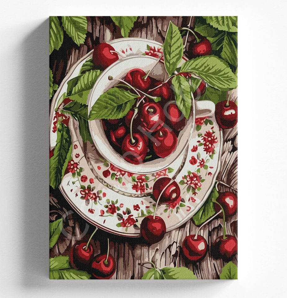 KİRAZ TABAĞI - SAYILARLA BOYAMA SETİ