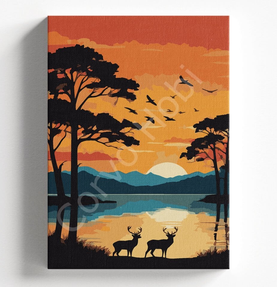 AFRİKA GEYİK SAYILARLA BOYAMA SETİ