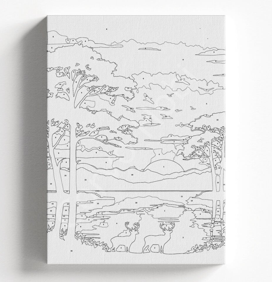 AFRİKA GEYİK SAYILARLA BOYAMA SETİ