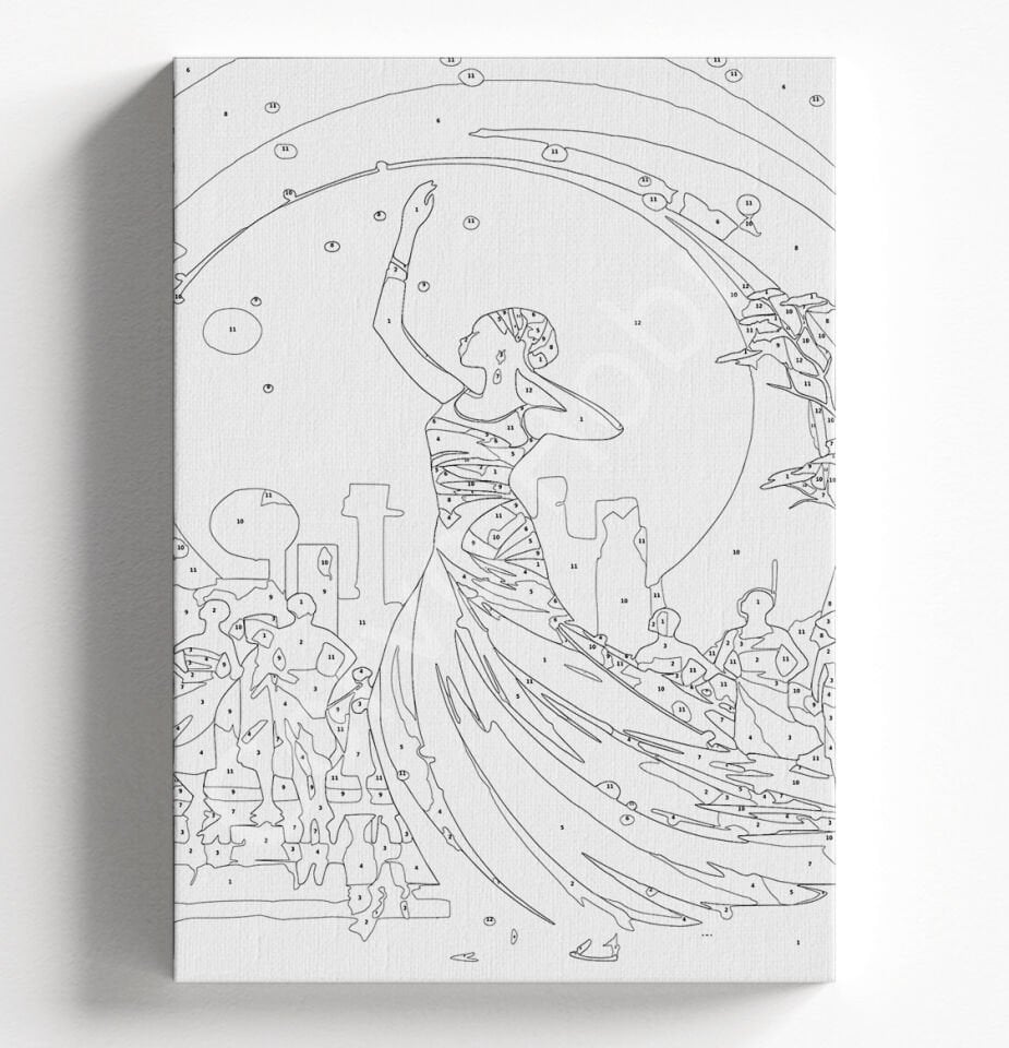 AFRİKALI DANSÇI SAYILARLA BOYAMA SETİ