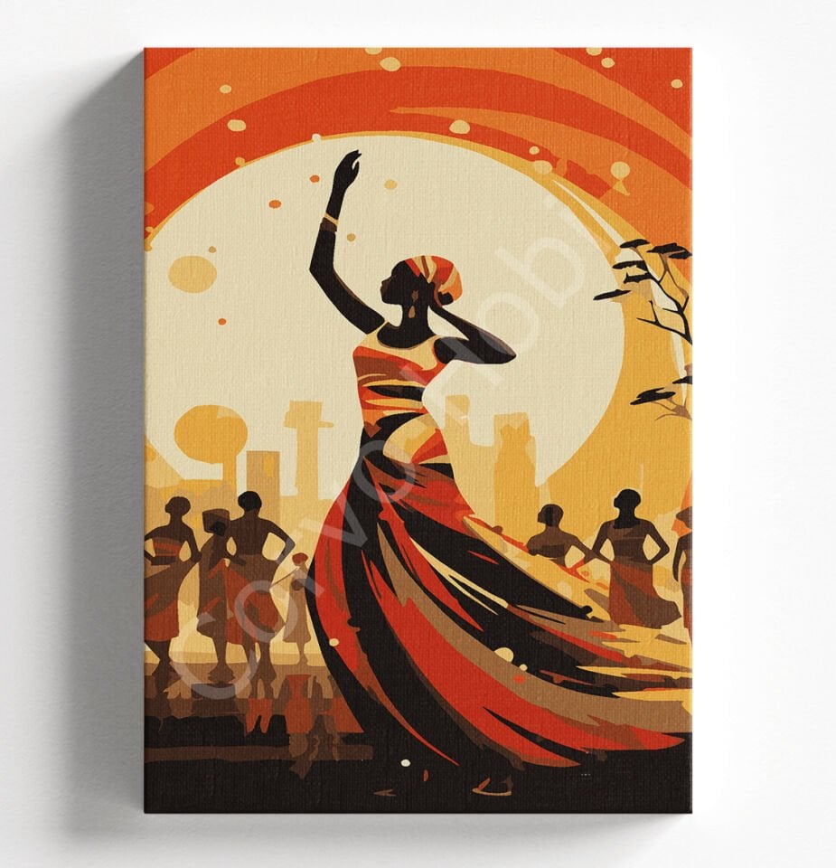 AFRİKALI DANSÇI SAYILARLA BOYAMA SETİ