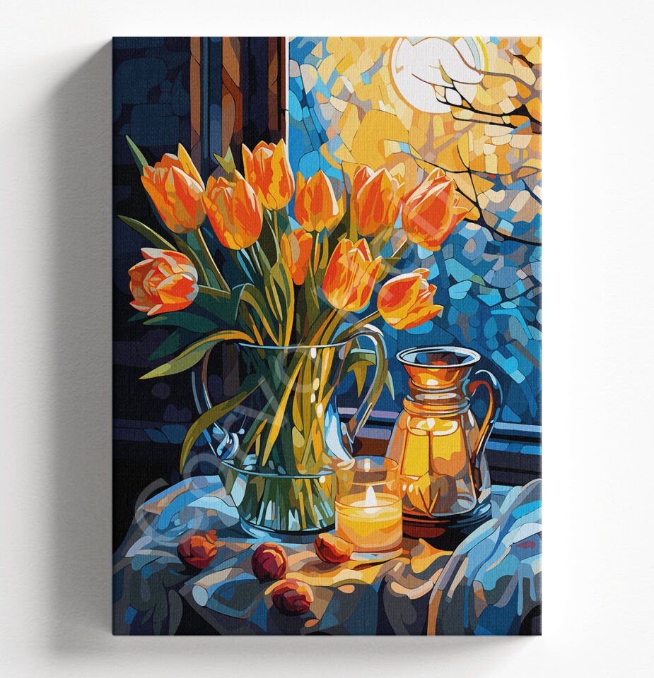 LALELER VE GECE - SAYILARLA BOYAMA SETİ