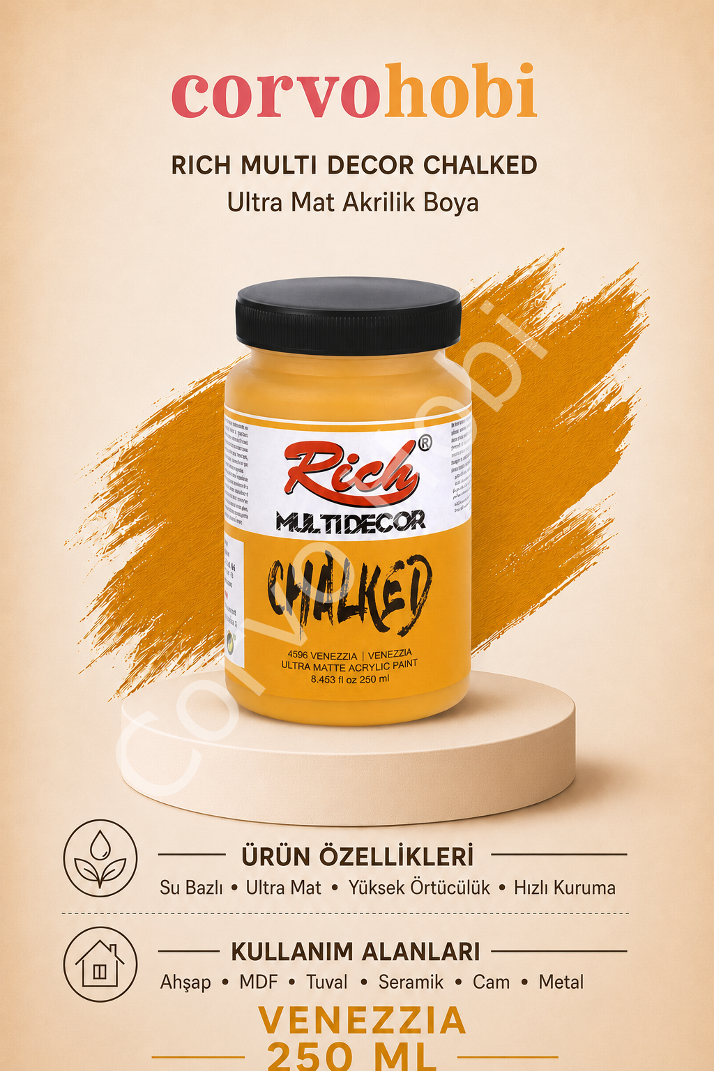 RİCH MULTİ DECOR CHALKED AKRİLİK 250 CC VENEZZİA