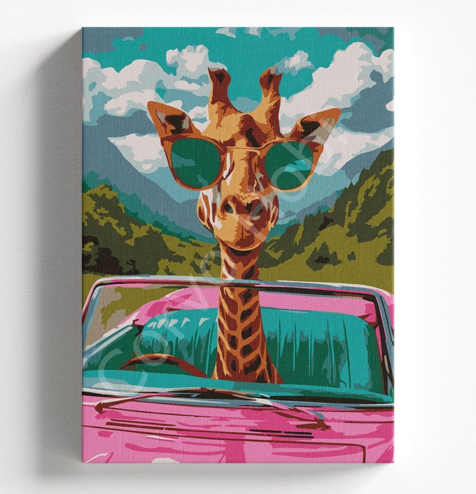 ARABA ZÜRAFA SAYILARLA BOYAMA SETİ