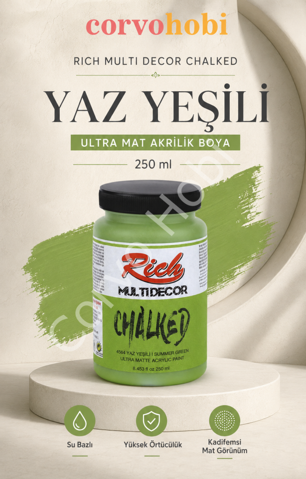 RİCH MULTİ DECOR CHALKED AKRİLİK 250 CC YAZ YEŞİLİ(Kopya)