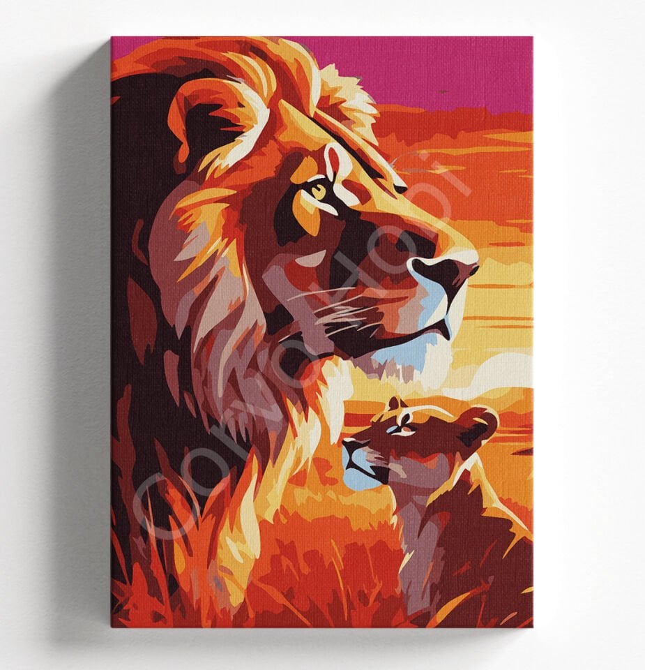 ASLAN OĞUL SAYILARLA BOYAMA SETİ