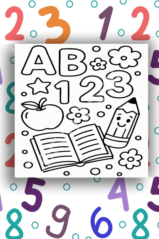 Çocuk Tuval Boyama Seti 20x20 cm – 6 Renk Boya + Fırça ABC123