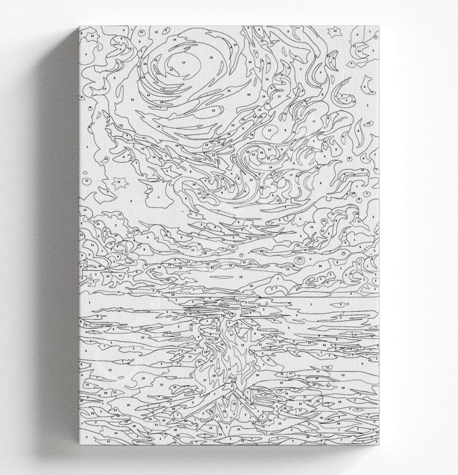 ATEŞ VE SAHİL SAYILARLA BOYAMA SETİ