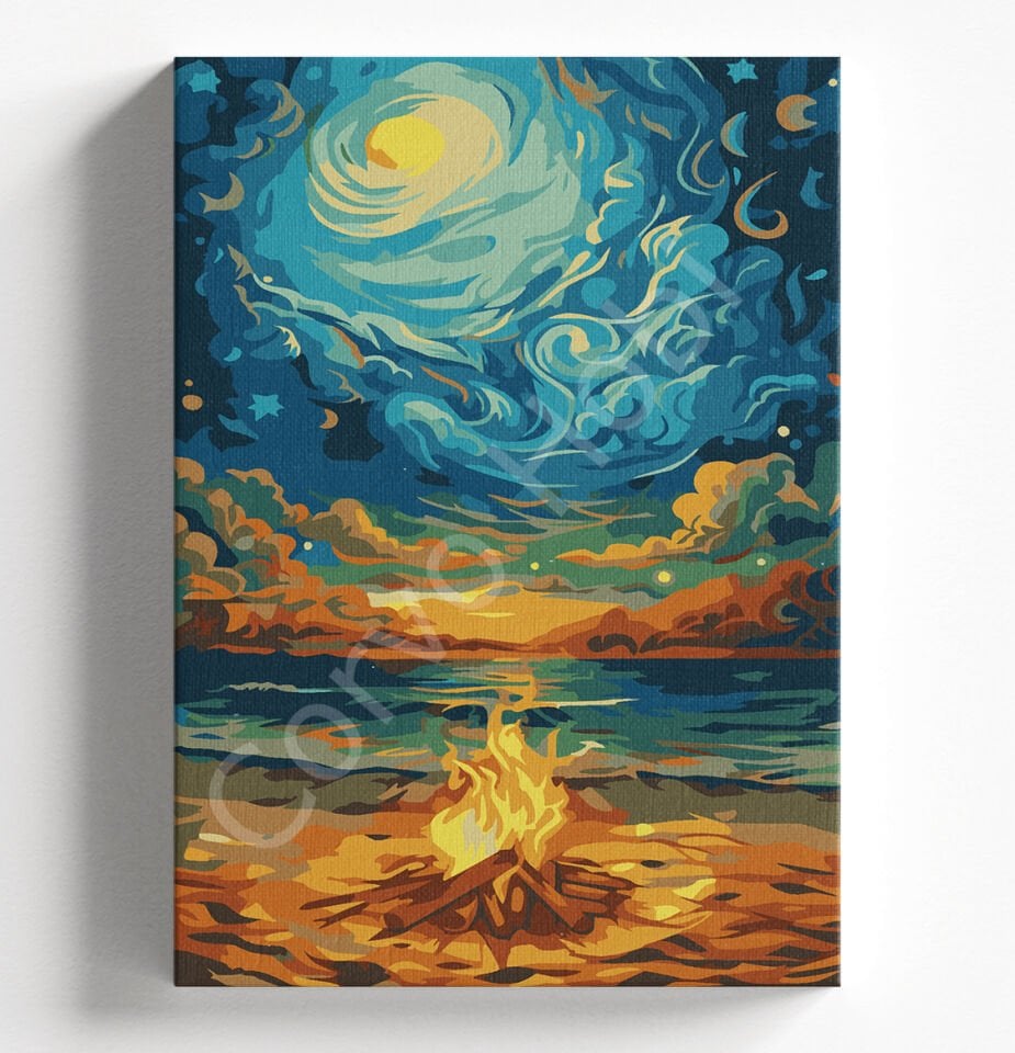 ATEŞ VE SAHİL SAYILARLA BOYAMA SETİ