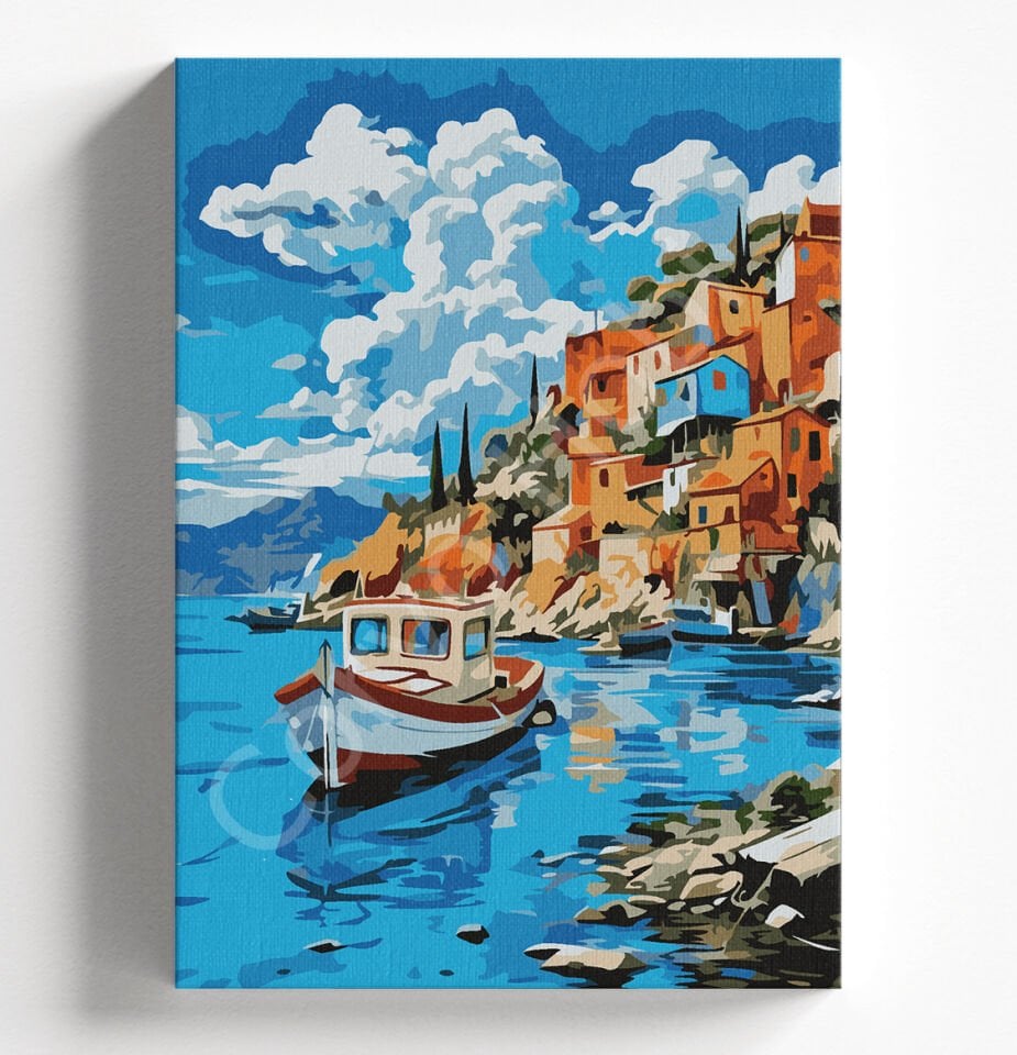 BALIKÇI TEKNESİ SAYILARLA BOYAMA SETİ