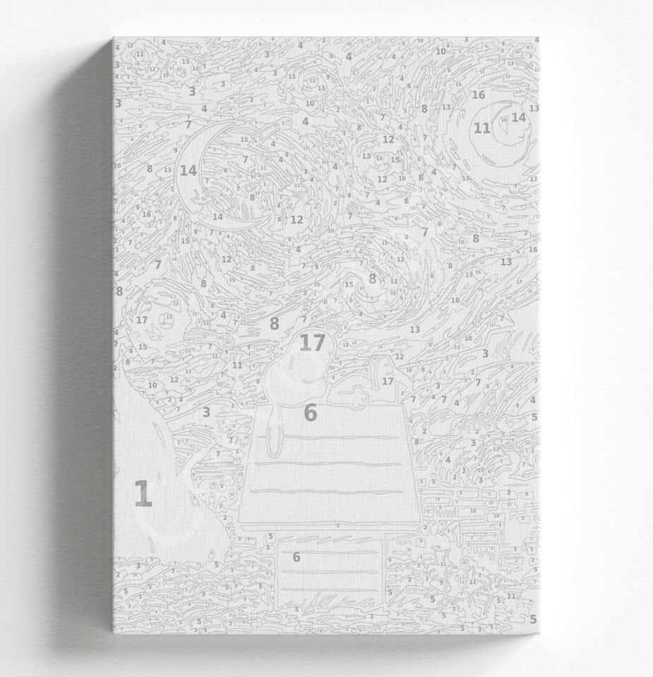 YILDIZLI SNOOPY - SAYILARLA BOYAMA SETİ