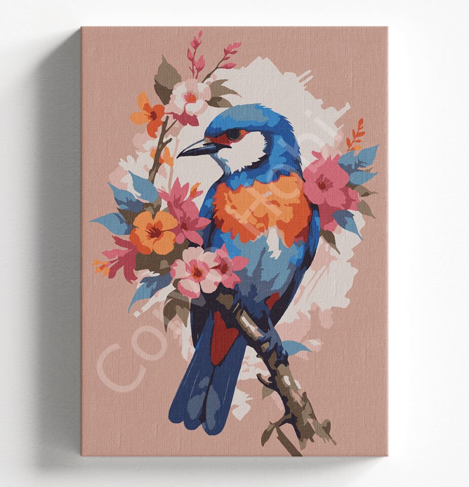 MAVİ KUŞ - SAYILARLA BOYAMA SETİ