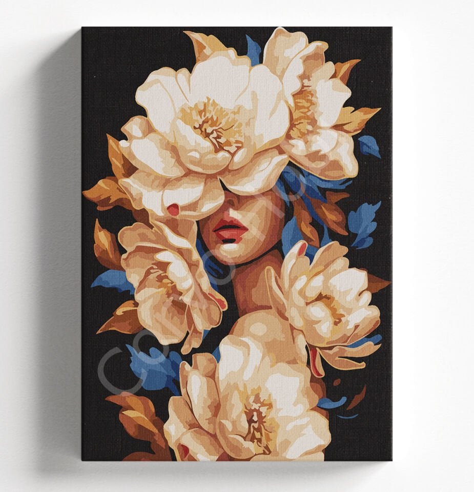 ÇİÇEK AÇAN KADIN 1 SAYILARLA BOYAMA HOBİ SETİ