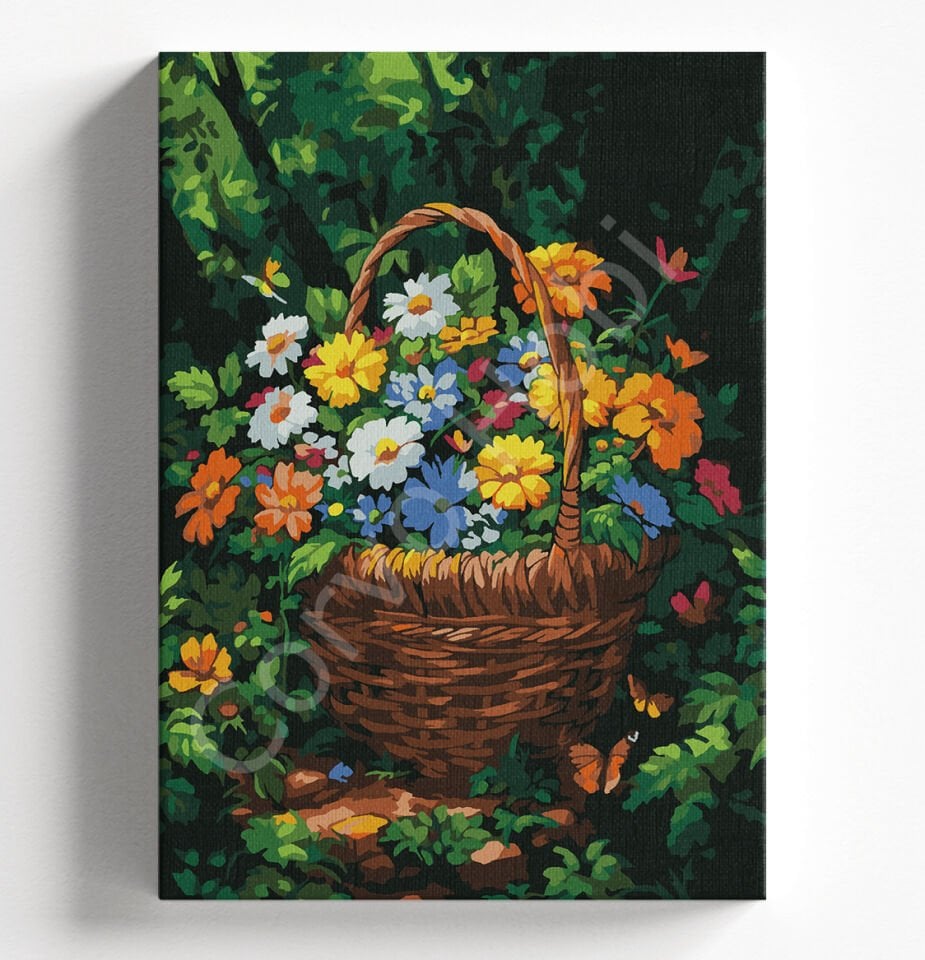 ÇİÇEK SEPETİ - SAYILARLA BOYAMA SETİ