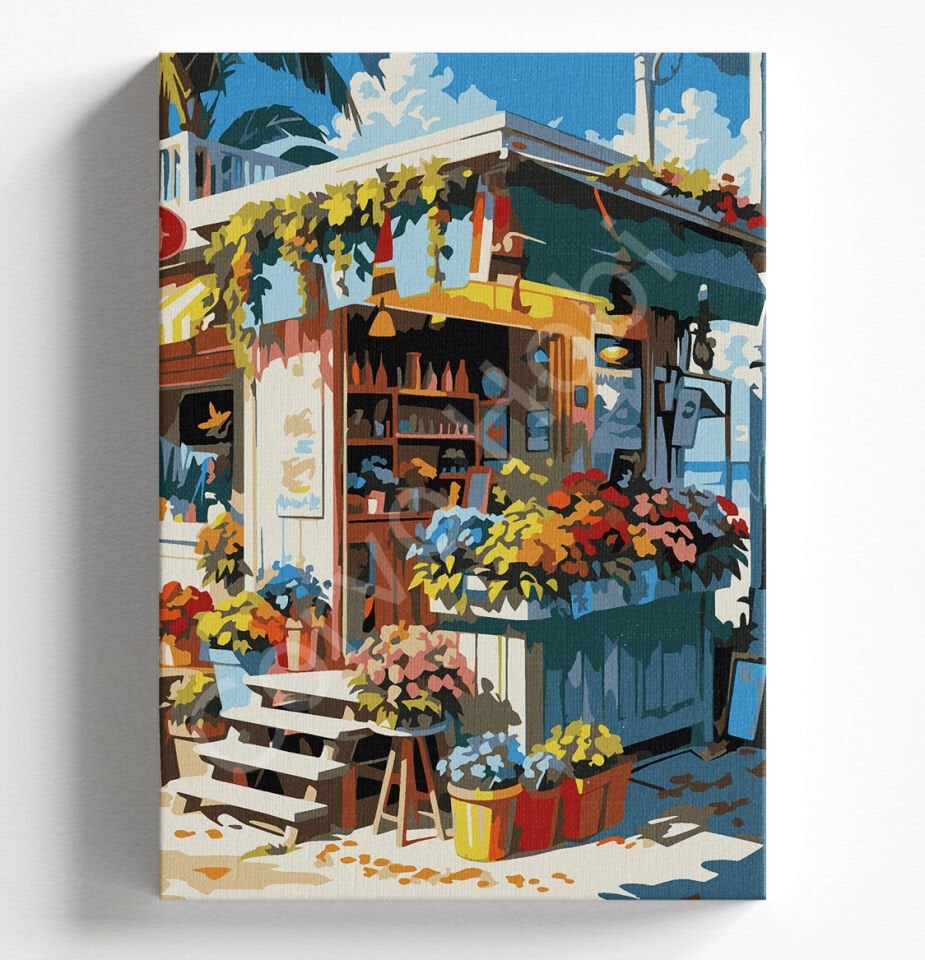 ÇİÇEK BAR SAYILARLA BOYAMA HOBİ SETİ