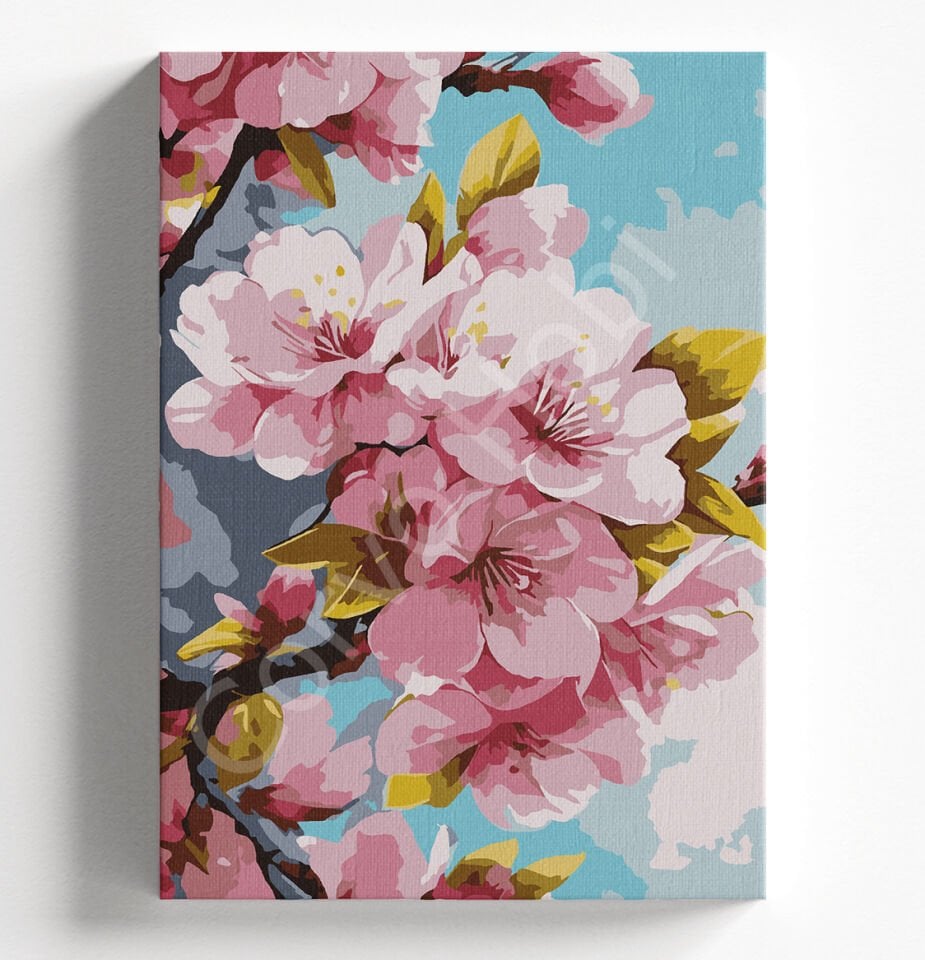 PEMBE AĞAÇ - SAYILARLA BOYAMA SETİ