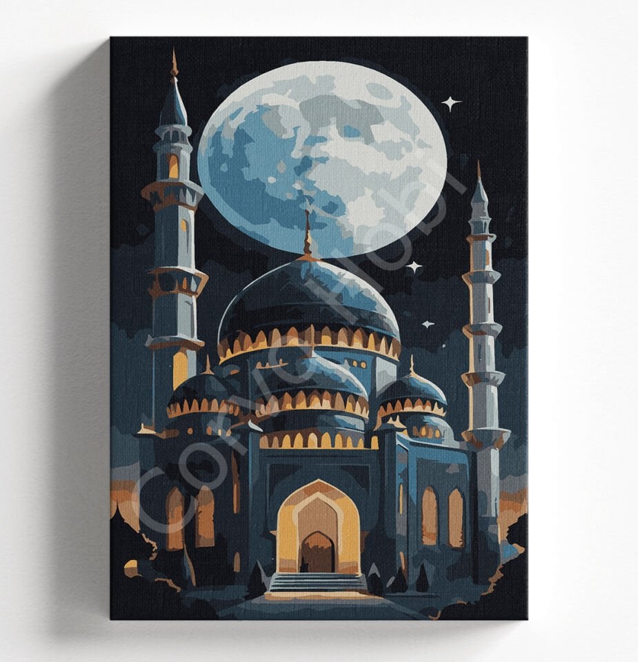 DOLUNAY CAMİİ SAYILARLA BOYAMA HOBİ SETİ
