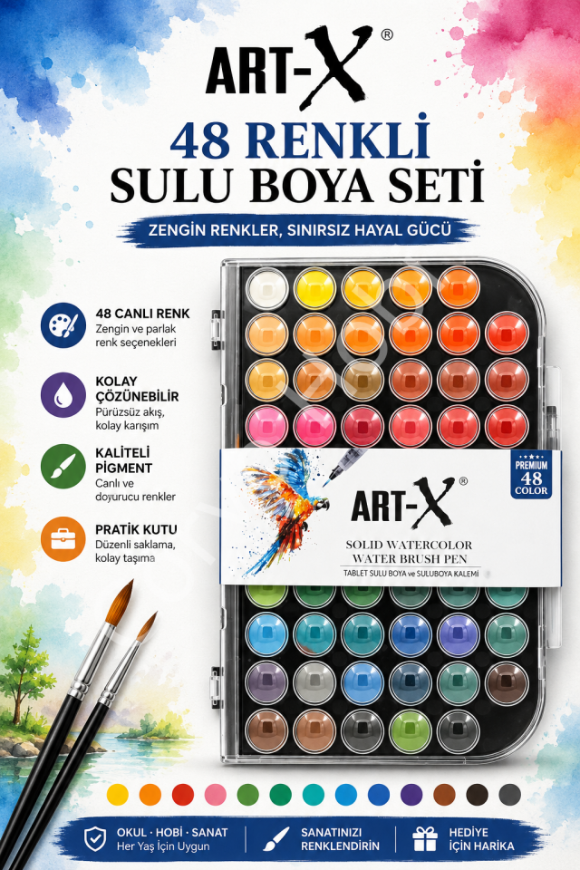 Art-X Premium 48'li Sulu Boya Seti