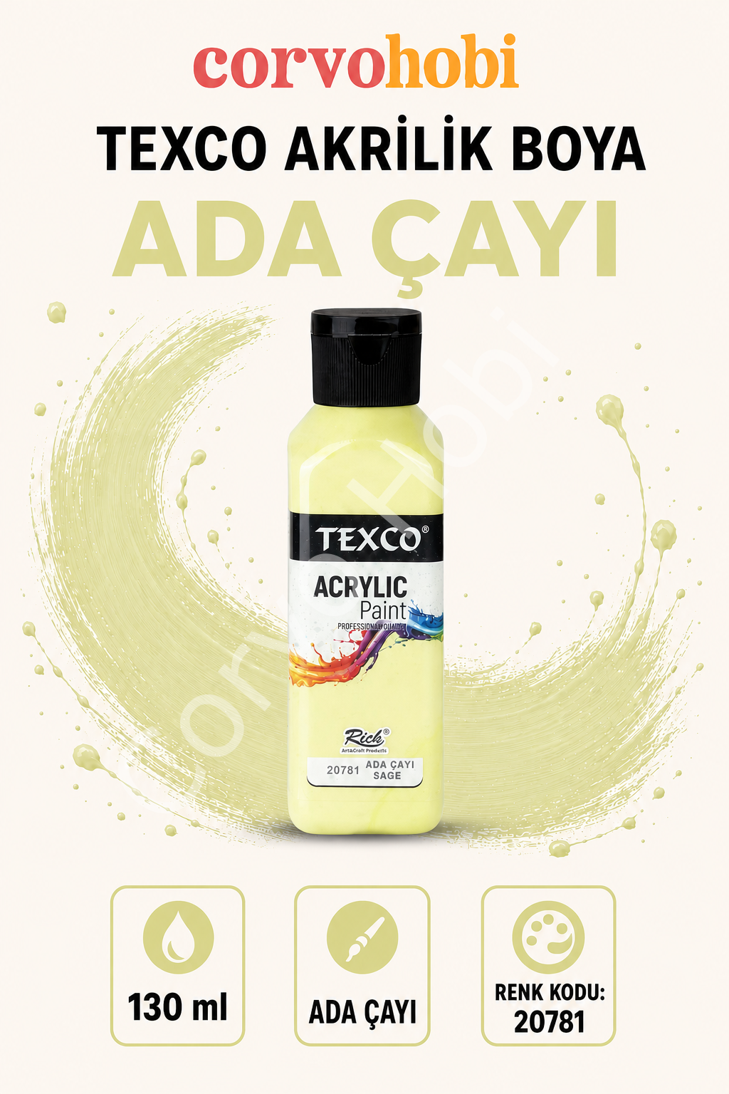 TEXCO AKRİLİK BOYA 130 ML - ADAÇAYI