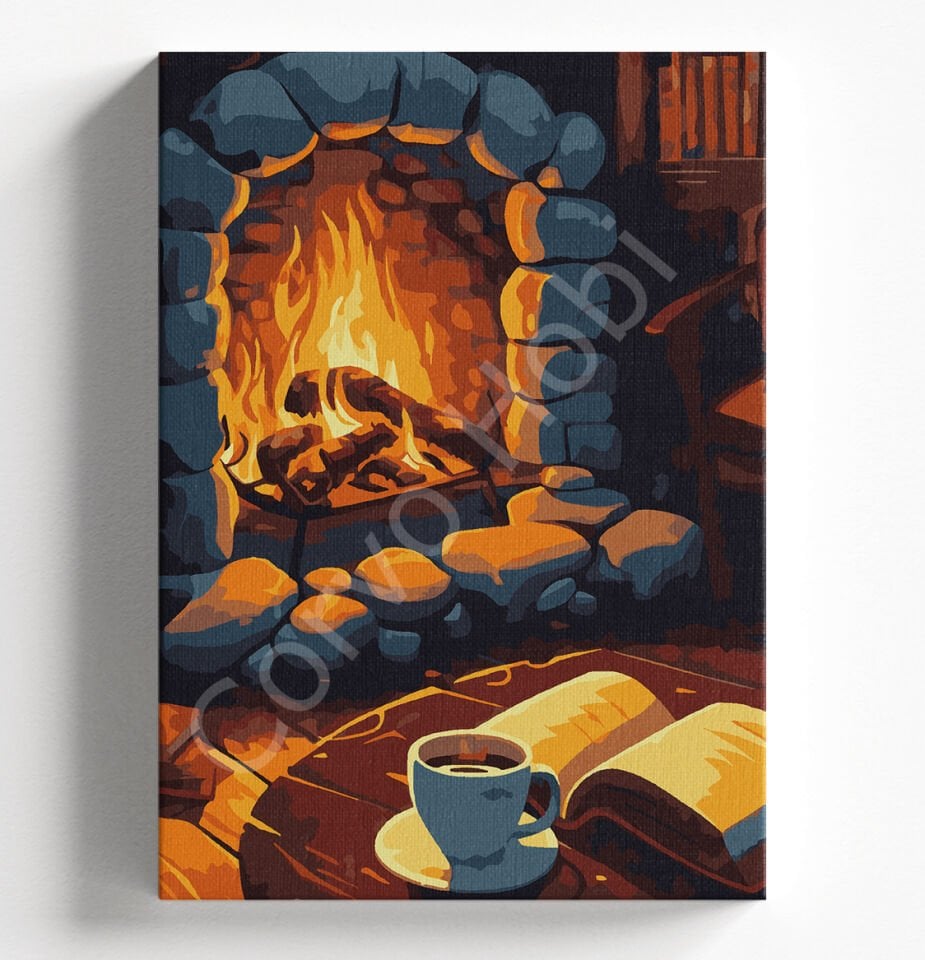 ATEŞ  VE KAHVE - SAYILARLA BOYAMA SETİ