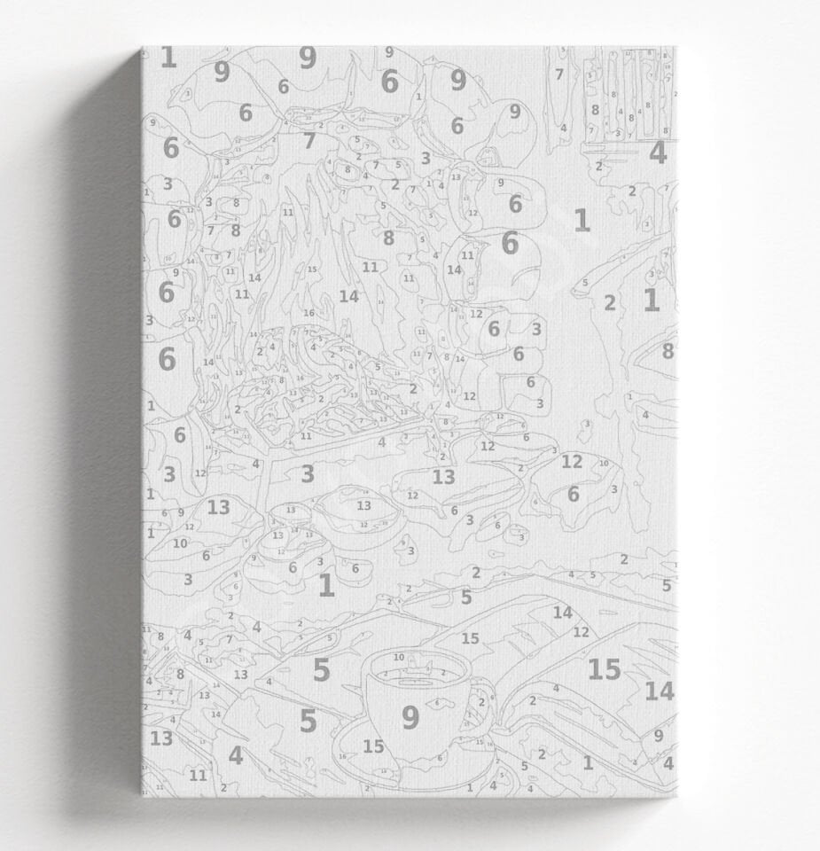 ATEŞ  VE KAHVE - SAYILARLA BOYAMA SETİ