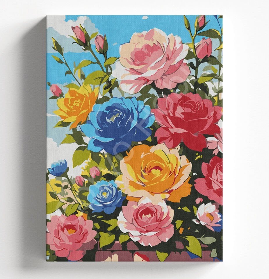 GÜLLER - SAYILARLA BOYAMA SETİ