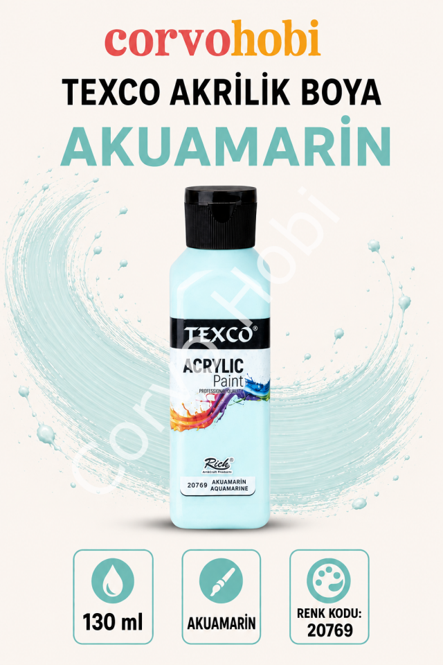 TEXCO AKRİLİK BOYA 130 ML - ALAÇATI BEJİ