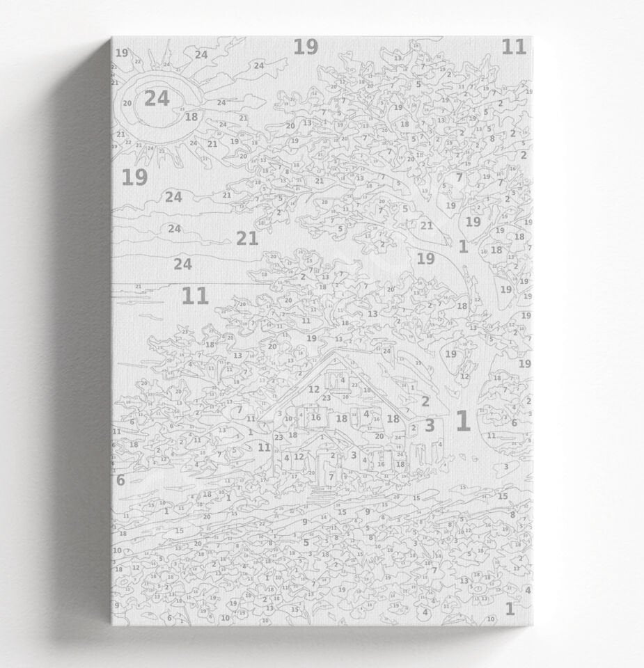 GÜNEŞ VE EV - SAYILARLA BOYAMA SETİ