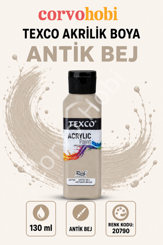 TEXCO AKRİLİK BOYA 130 ML - ANTİK BEJ