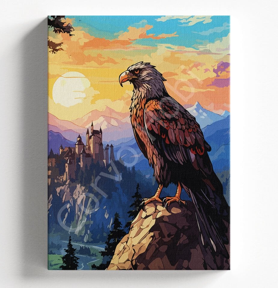 DAĞLARDA KARTAL - SAYILARLA BOYAMA SETİ