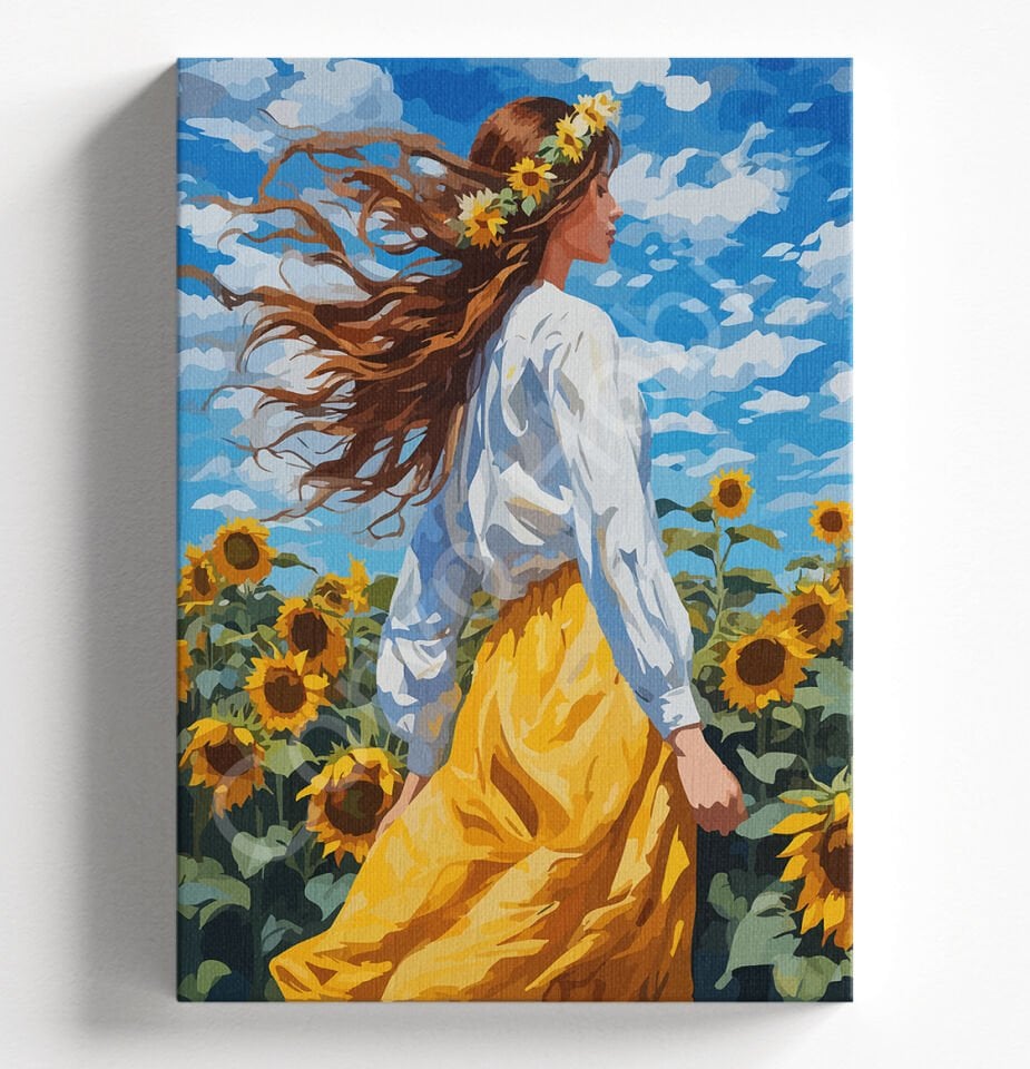 AYÇİÇEĞİ TARLASI - SAYILARLA BOYAMA SETİ